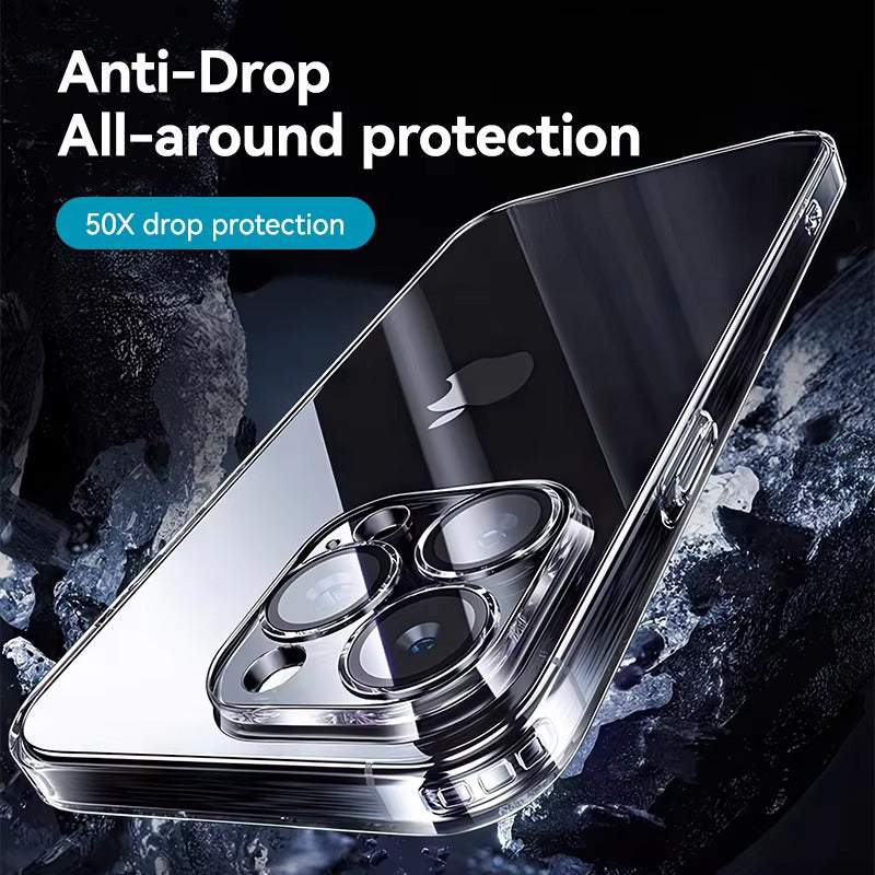 High Quality Apple iPhone Case, MagSafe Compatible, Camera Lens & Screen Protection, Ultra Thin, Shockproof, Magnetic Full All Around Cover – Transparent Soft TPU Case with Anti-Drop Protection & Camera Lens Guard