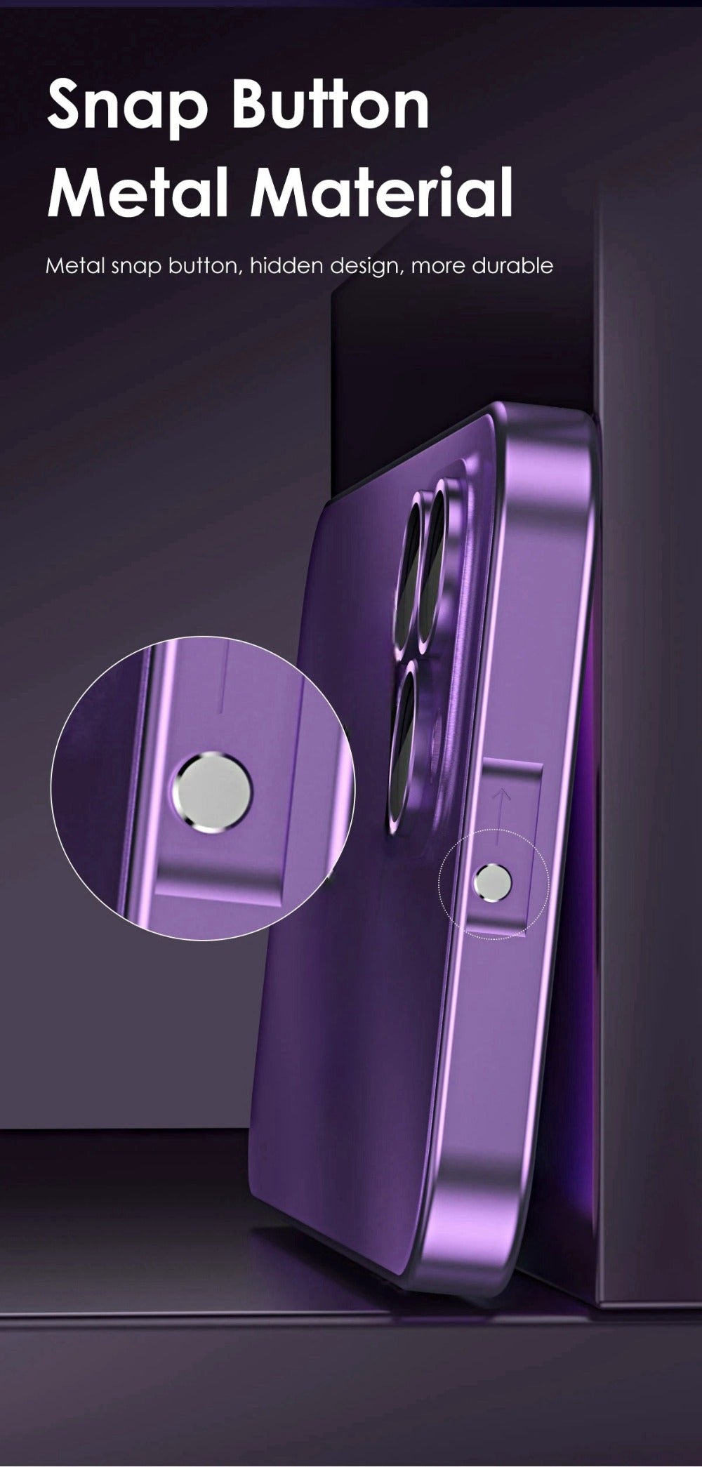 Luxuriöse magnetische Aluminium-iPhone-Hülle - Schlanker stoßfester Rahmen mit Linsenschutz, MagSafe-kompatibel, kabelloses Laden Metall-Bumper-Cover