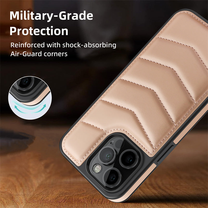 Premium MagSafe Leder iPhone Hülle – Magnetisches kabelloses Laden, Kartenhalter Wallet, stoßfeste Schutz, elegantes Design für iPhone Modelle
