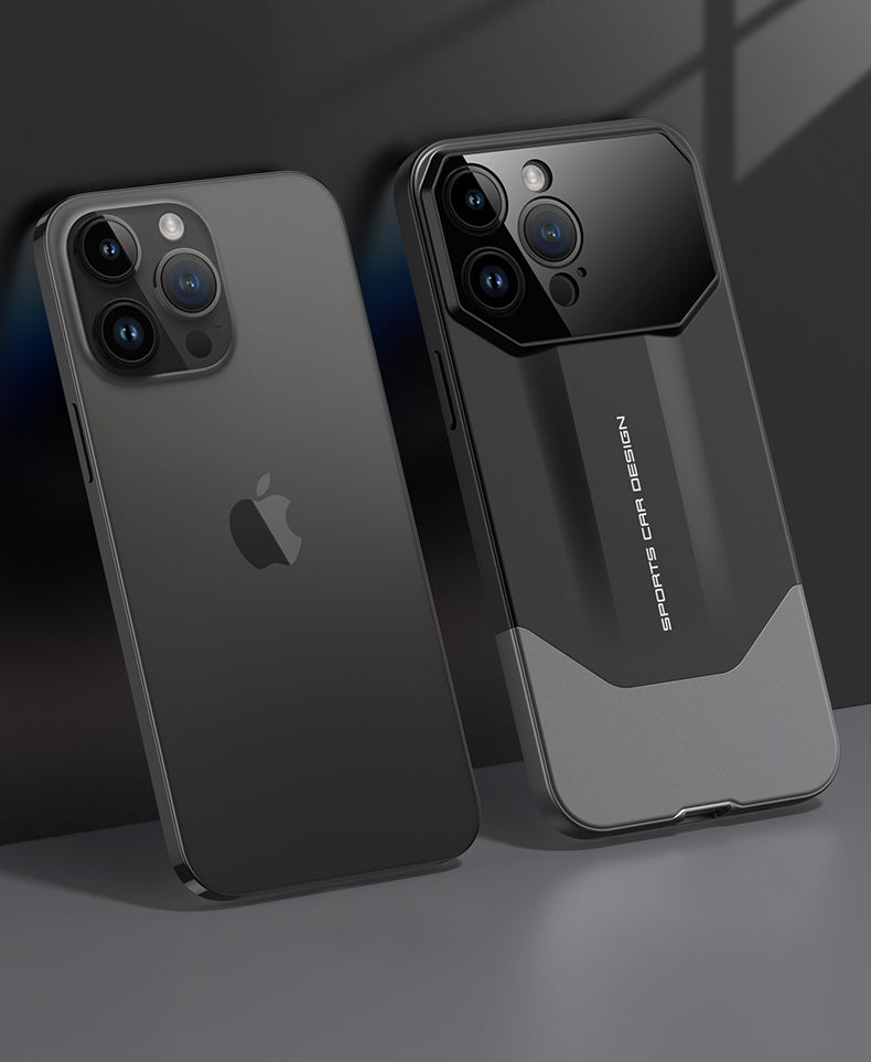 Luxury Frosted Plastic iPhone Case – TPU All-Inclusive Lens Protection Cover for iPhone Models, Sleek and Durable Design