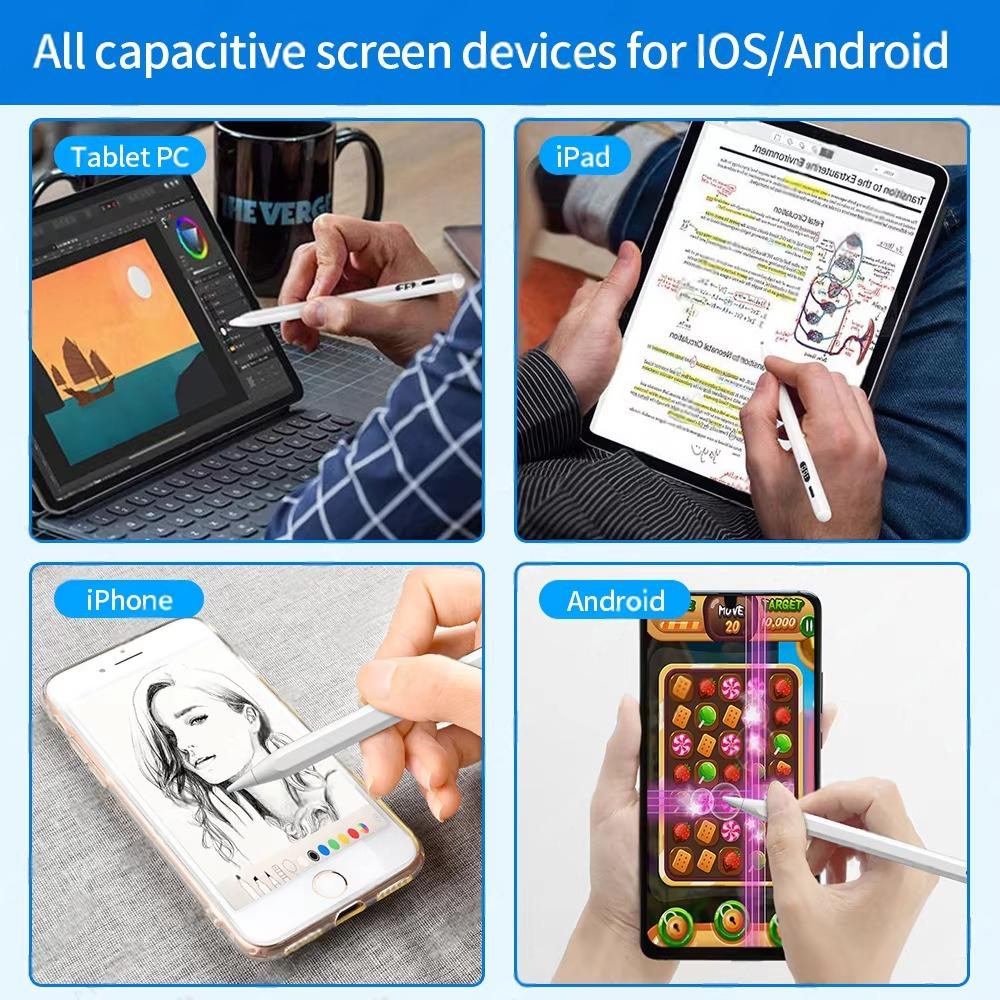 High Precision Stylus Pen for iPhone & iPad – Rechargeable Pencil with Power Display, and Navigation on Apple Devices