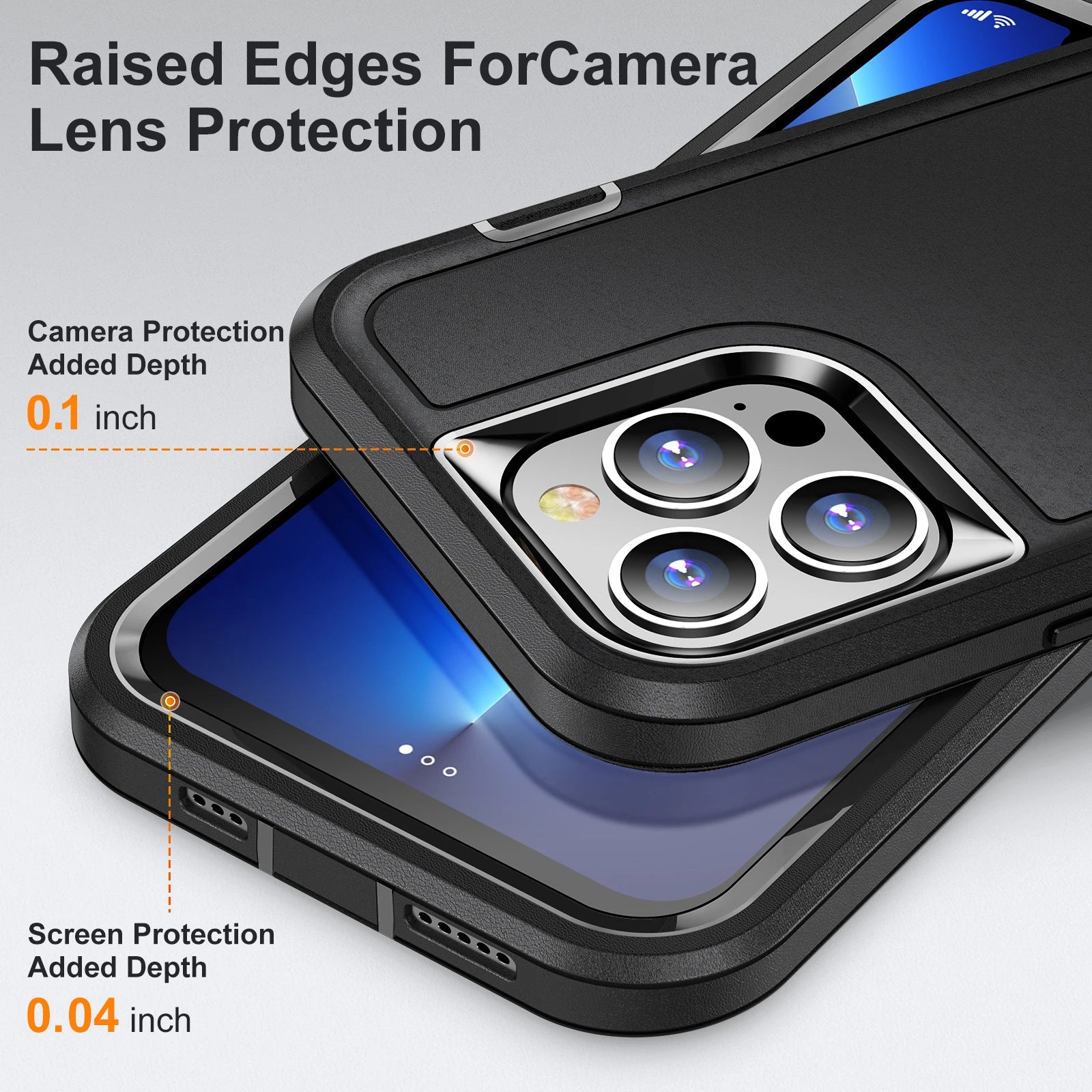 Hybrid Military-Grade Defender iPhone Case – Kickstand Full-Body Protection Cover for iPhone Models, Rugged and Shockproof