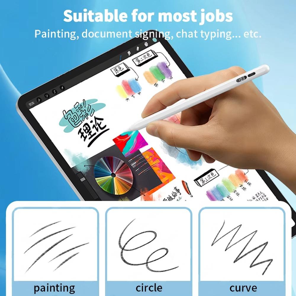 High Precision Stylus Pen for iPhone & iPad – Rechargeable Pencil with Power Display, and Navigation on Apple Devices