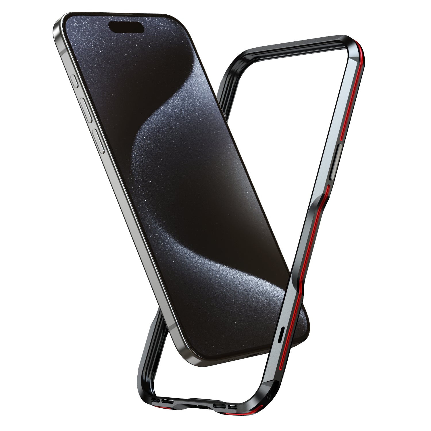Metal Frame Bumper iPhone Case – Aluminum Detachable Heat Dissipation Cover for iPhone Models, Sleek and Durable Protection