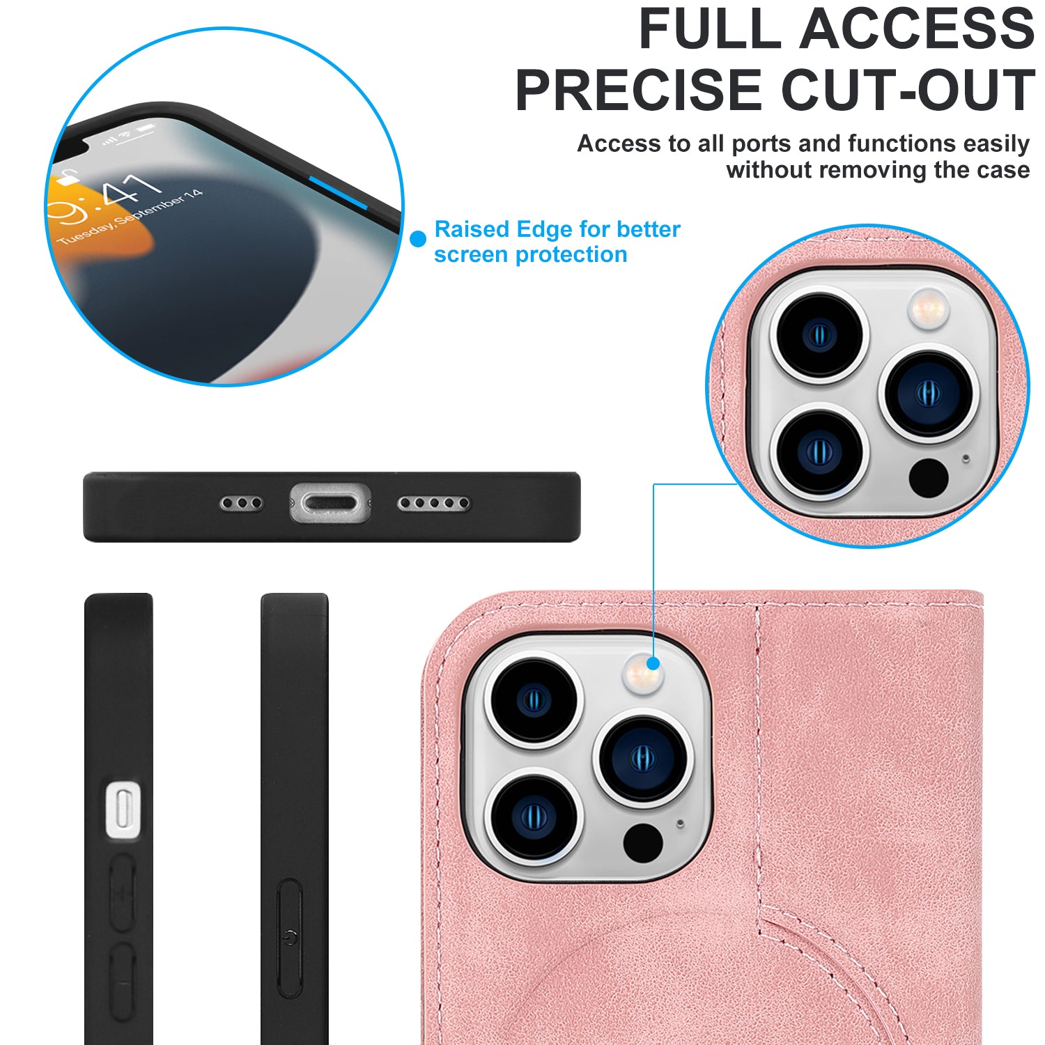 Luxuriöse Magnetische Leder Geldbörse iPhone Hülle – MagSafe Wireless Charging, Kartenfach, Standfunktion, Premium Schutz, Stilvolle & Langlebige Hülle