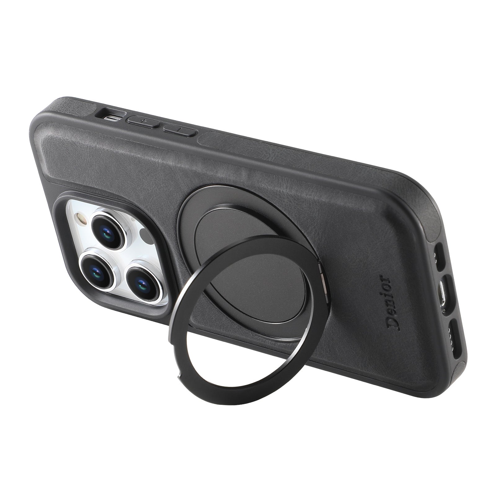 Luxuriöse Magnetische Kartenhalter iPhone Hülle – 360° drehbarer Ständer, multifunktionale Leder Geldbörse, stoßfeste Schutz, MagSafe-kompatible Hülle für iPhone Modelle