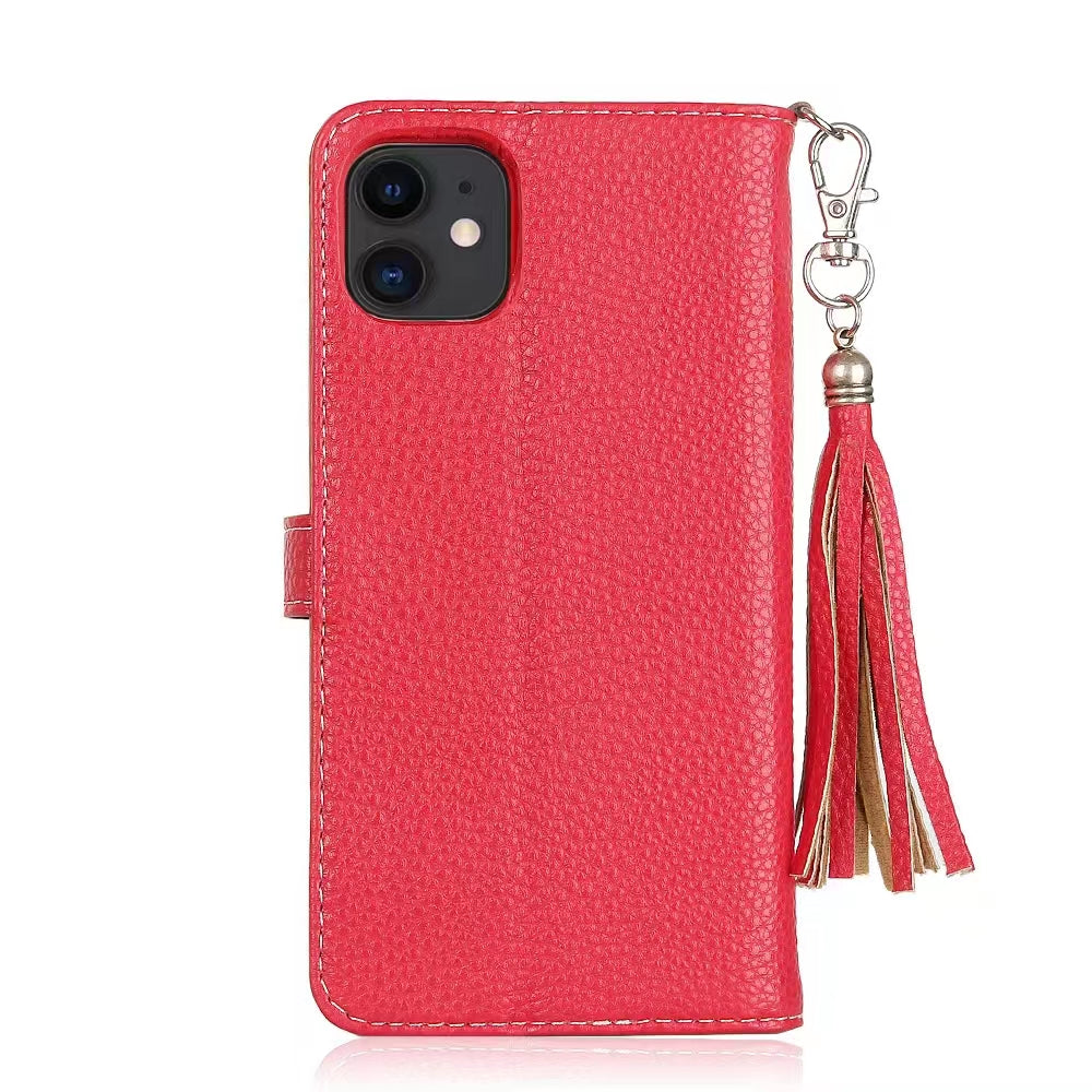 Luxury Wallet Flip Leather iPhone Case – Card Slot, Magnetic Closure, Shockproof Protection, and Premium Design for iPhone