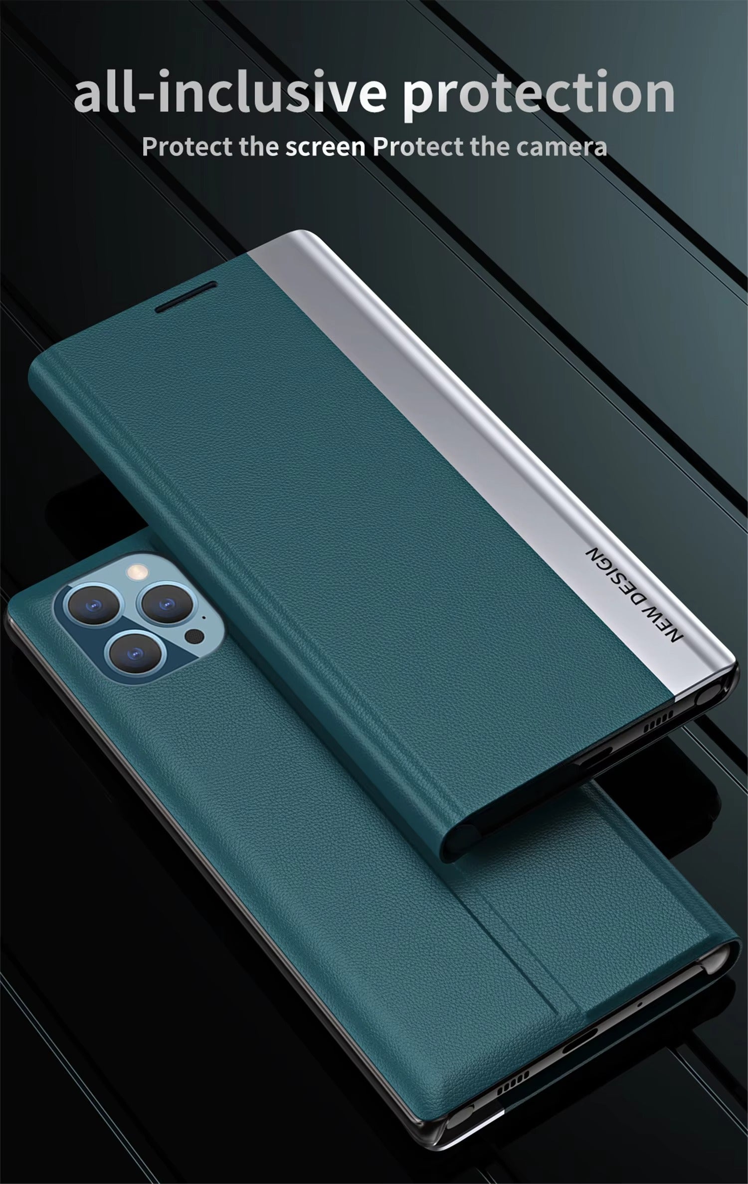 Luxury Flip Apple iPhone Case, MagSafe Compatible, Ultra Thin Magnetic Shockproof Full Protection Cover