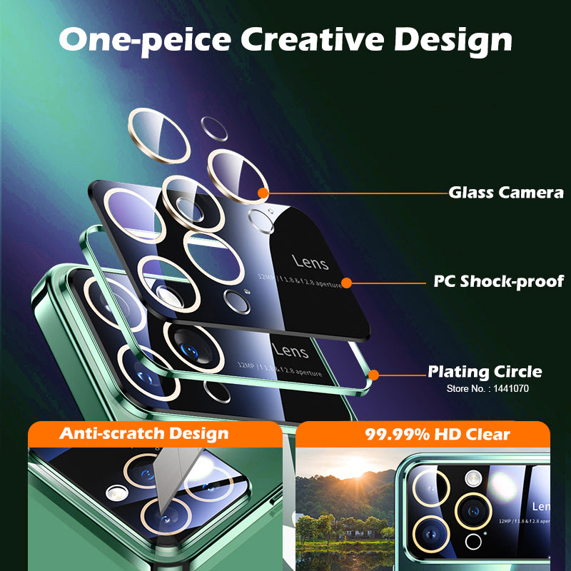 Luxury Ultra-Thin iPhone Case - Clear Transparent Hard PC Cover, MagSafe Compatible, Camera Protection,