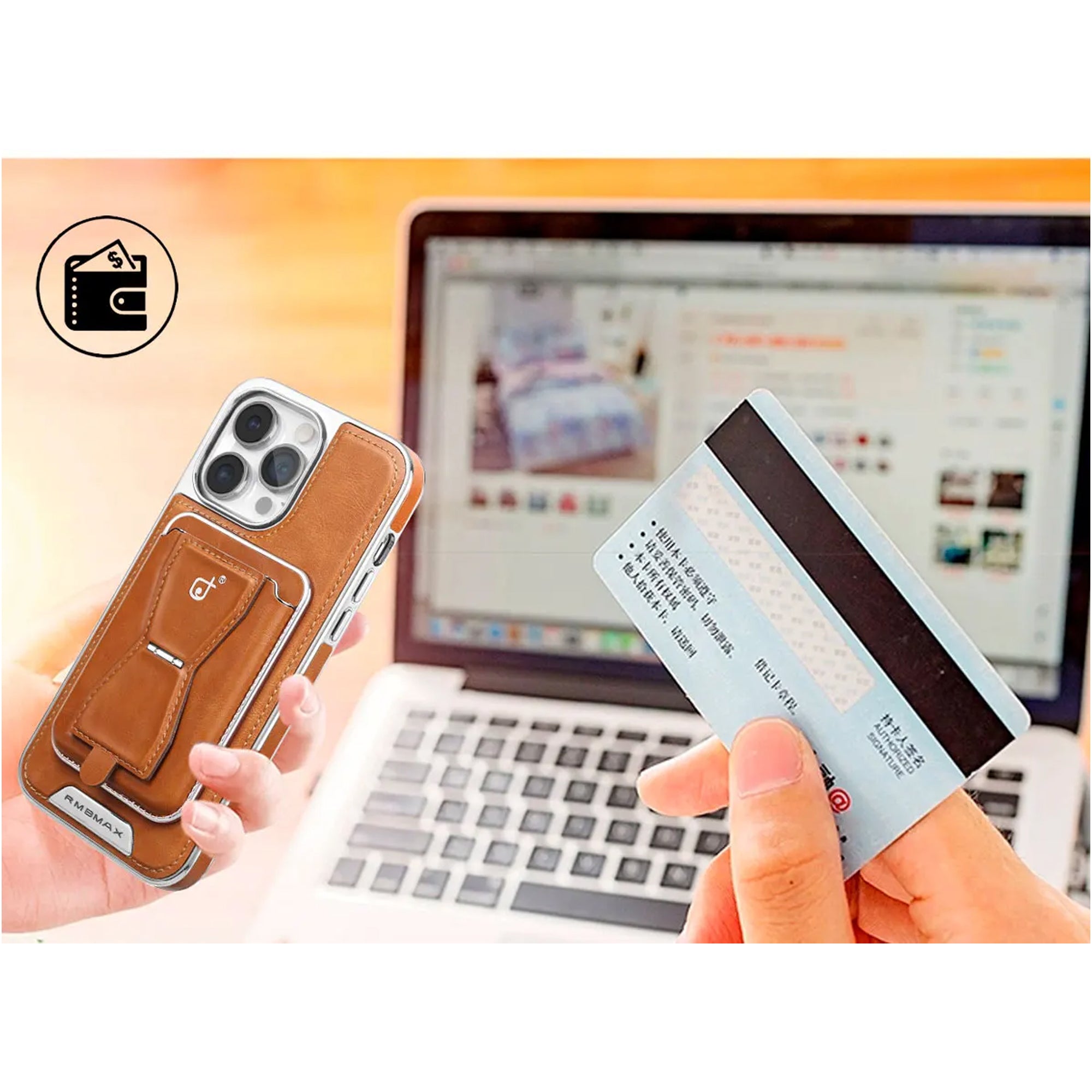 Luxuriöse Leder Geldbörse Stand iPhone Hülle – Kartenhalter, Premium Schutz, langlebige Klappabdeckung und stilvolles Design für iPhone Modelle
