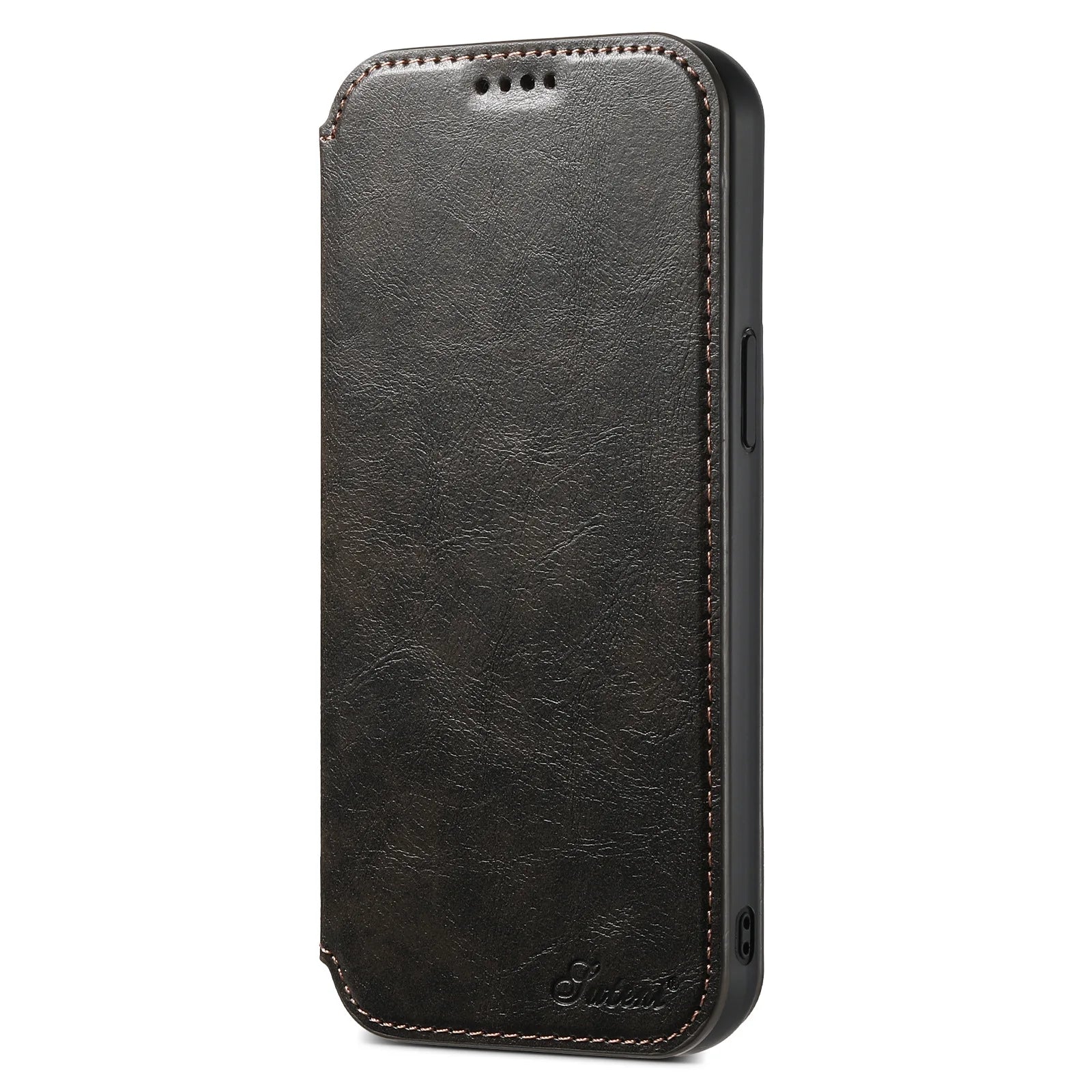 Luxuriöse Leder Magnetic Flip iPhone Hülle – MagSafe Geldbörse Kartenhalter, kabellos aufladbar, stoßfesten Schutz, elegantes Design für iPhone Modelle