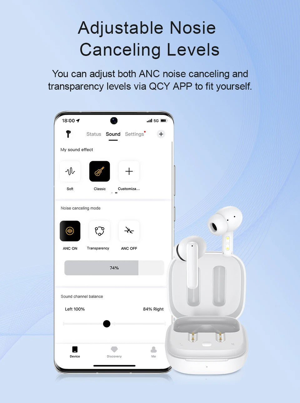 High-Quality ANC Bluetooth 5.3 Earbuds for iPhone –  Headphones with 4 Mics, ENC Noise Reduction, Calling for Music & Work