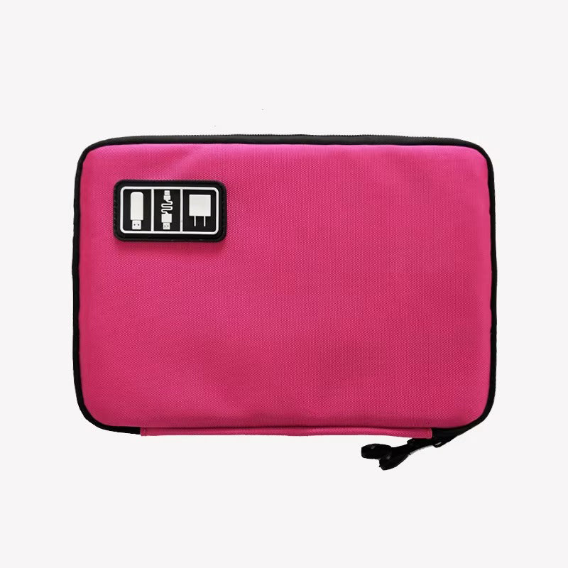 Premium Waterproof Travel Organizer Bag for Laptop Accessories – Compact Storage Case for External Hard Drive, Chargers, Cables, Headphones, SD Cards, U-Disk, Power Bank