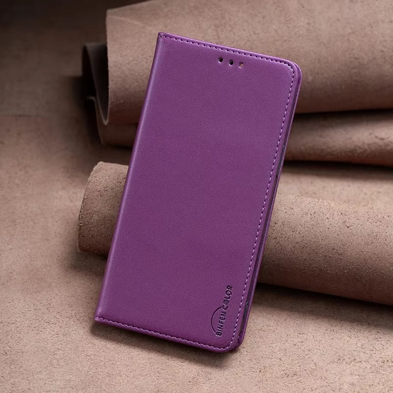 Luxury Apple iPhone Case, MagSafe Compatible, Camera Lens and Screen Protection, Ultra Thin, Shockproof, Magnetic, Full All Around Protection, Leather Flip Book Cover