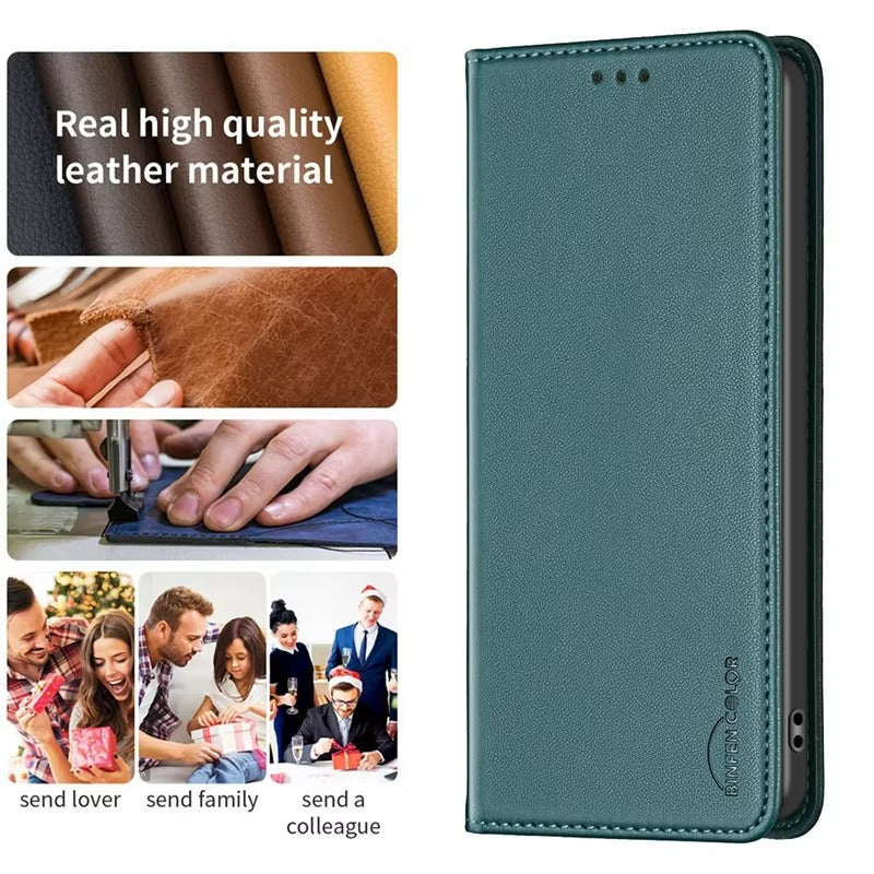 Luxury Apple iPhone Case, MagSafe Compatible, Camera Lens and Screen Protection, Ultra Thin, Shockproof, Magnetic, Full All Around Protection, Leather Flip Book Cover