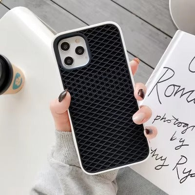 High Quality Apple iPhone Case, MagSafe Compatible, Camera Lens & Screen Protection, Ultra Thin, Shockproof, Magnetic Full All Around Cover – Waffle Shoe Sole Style Silicone Case with Grippy Back Design