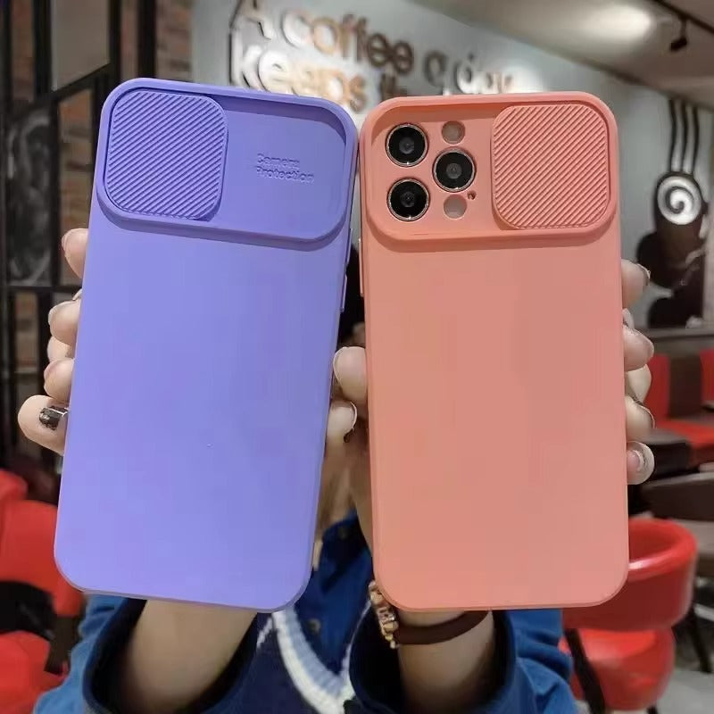 High Quality Apple iPhone Case Ultra Thin Shockproof Magnetic Full All Around Protection Cover with Sliding Camera Armor Back