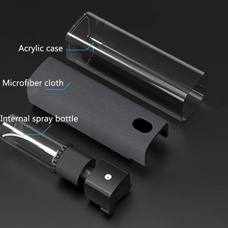 High Quality 2-in-1 Screen Cleaner Spray Reusable Cleaning Cloth for Cell Phones, iPads, Computers, Glasses, and Tablets