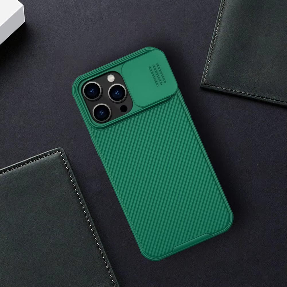 Premium Apple iPhone Case Ultra Thin Shockproof Magnetic Full All Around Protection Cover with Slide Camera Stand Bracket
