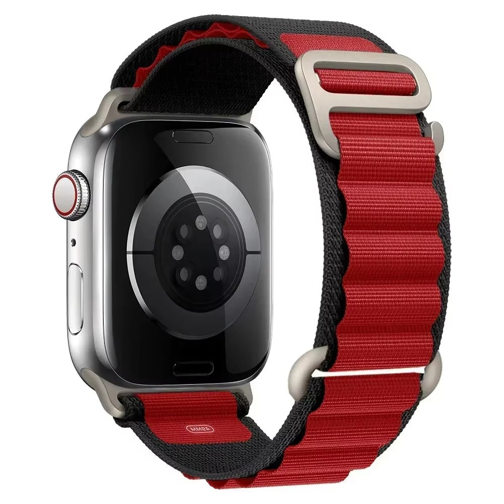 Premium Alpine Loop Nylon Watch Strap – Adjustable G-Hook Bracelet Band with Metal Connectors for 38mm 40mm 41mm 42mm 44mm 45mm 49mm
