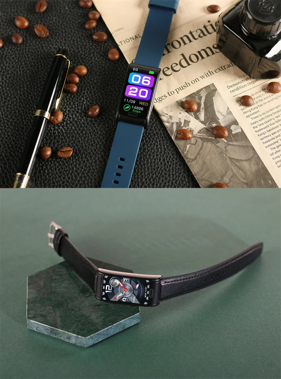Advanced Health Smartwatch for iPhone – Non-Invasive Blood Glucose Monitor with ECG+PPG, IP68 Waterproof Fitness Tracker