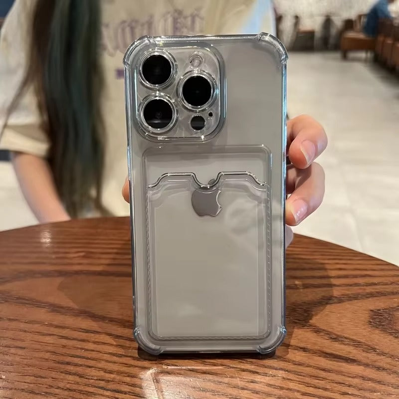 Luxury Apple iPhone Case, MagSafe Compatible, Camera Lens and Screen Protection, Ultra Thin, Shockproof, Magnetic, Full All Around Protection, Clear Card Slot Bumper Cover