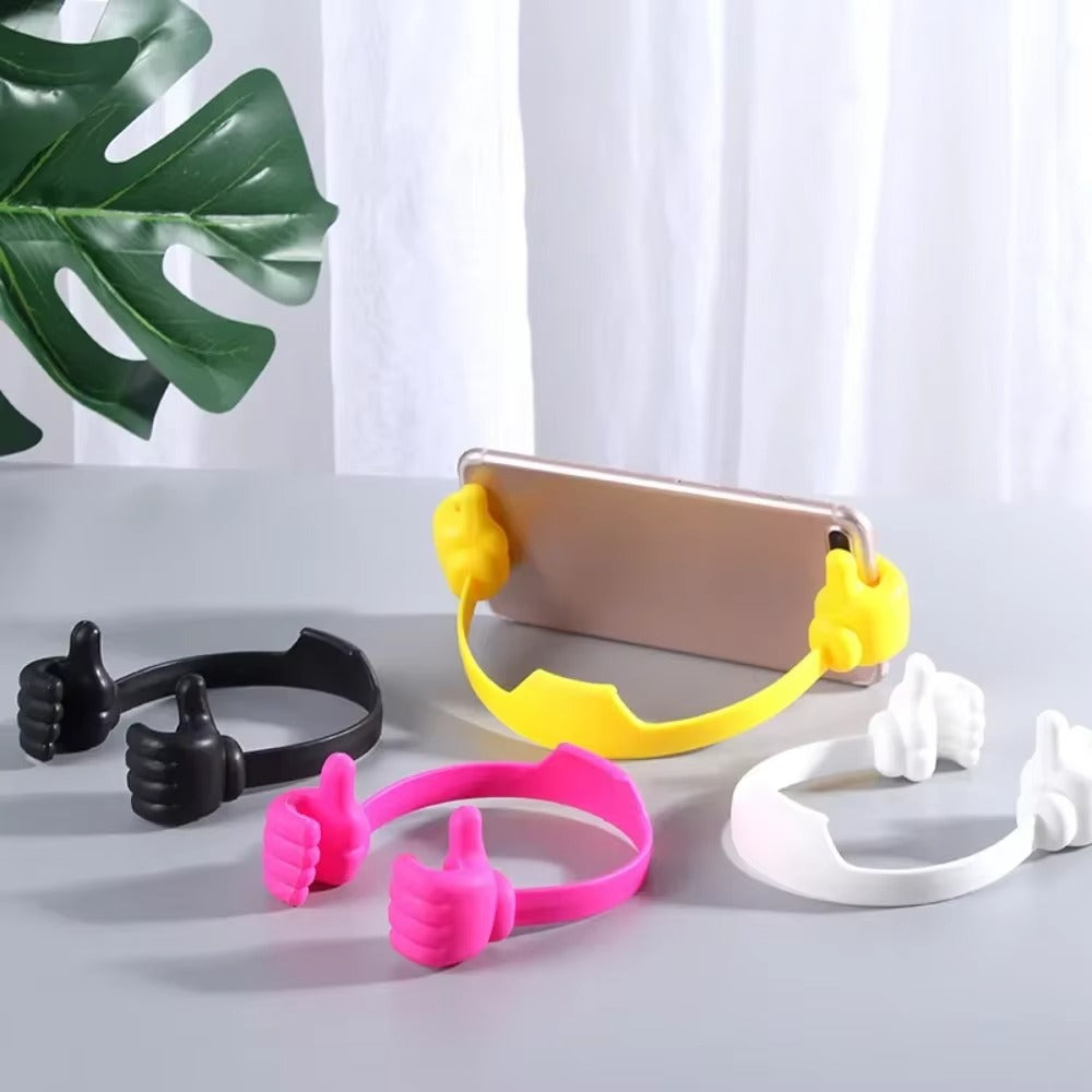High Quality Thumbs-Up Phone Stand for iPhone, Adjustable Plastic Desk Holder, Universal Mount for iPad and Apple Tablet Devices