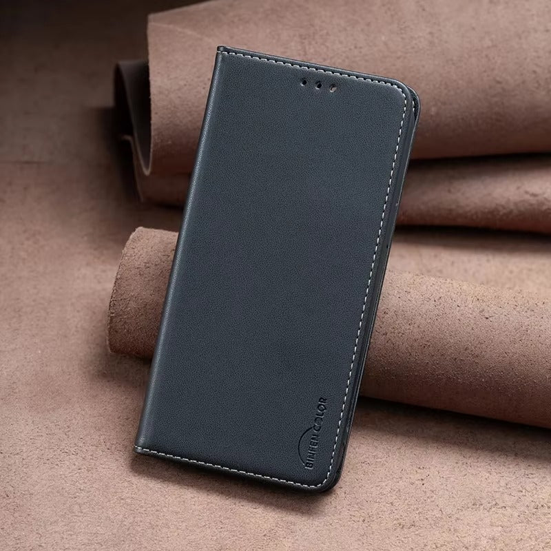 Luxury Apple iPhone Case, MagSafe Compatible, Camera Lens and Screen Protection, Ultra Thin, Shockproof, Magnetic, Full All Around Protection, Leather Flip Book Cover