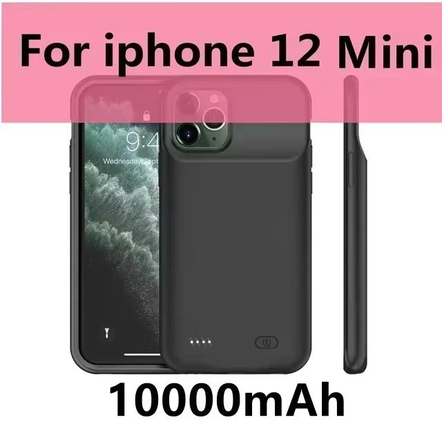 Robuste Apple iPhone Hülle, MagSafe-kompatibel, Kameraobjektiv- und Bildschirmschutz, ultradünne stoßfeste magnetische Rundumschutzabdeckung mit 10000mAh Batterieladegerät