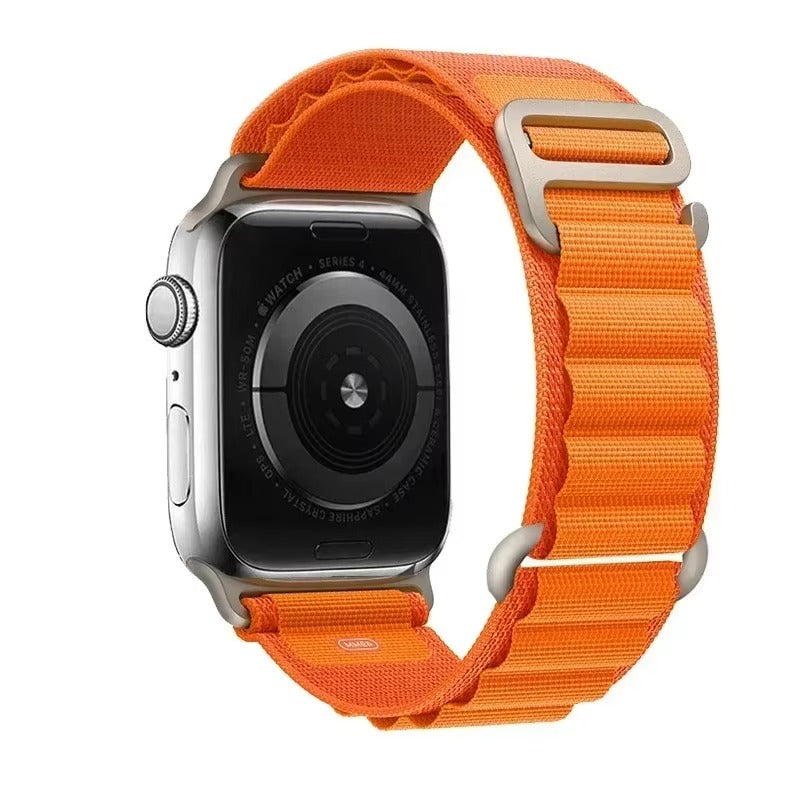 Premium Alpine Loop Nylon Watch Strap – Adjustable G-Hook Bracelet Band with Metal Connectors for 38mm 40mm 41mm 42mm 44mm 45mm 49mm