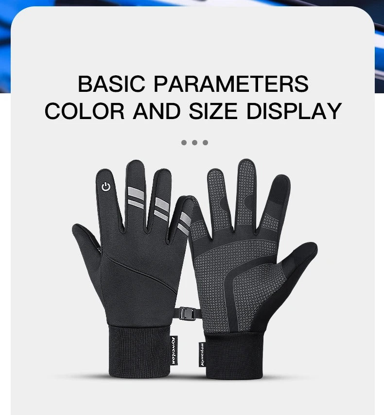 High Performance Winter Cycling Gloves – Waterproof Touchscreen Thermal Gloves, Windproof, Anti-Slip Grip, 3M Insulated, Unisex Sports Riding Gloves S-XL