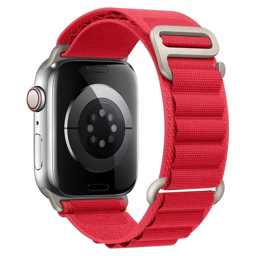 Premium Alpine Loop Nylon Watch Strap – Adjustable G-Hook Bracelet Band with Metal Connectors for 38mm 40mm 41mm 42mm 44mm 45mm 49mm