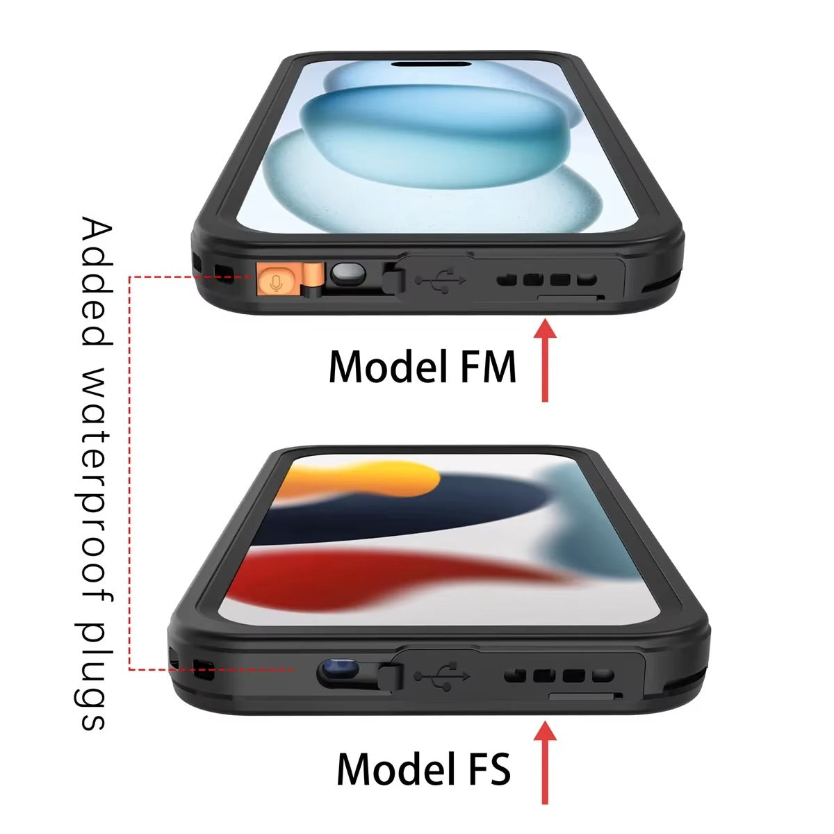 High Quality Apple iPhone Case MagSafe Compatible, Camera Lens & Screen Protection, Cover with IP68 360 Waterproof Shield