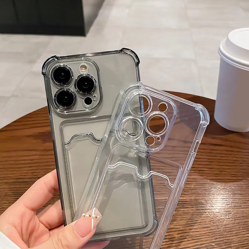 Luxury Apple iPhone Case, MagSafe Compatible, Camera Lens and Screen Protection, Ultra Thin, Shockproof, Magnetic, Full All Around Protection, Clear Card Slot Bumper Cover