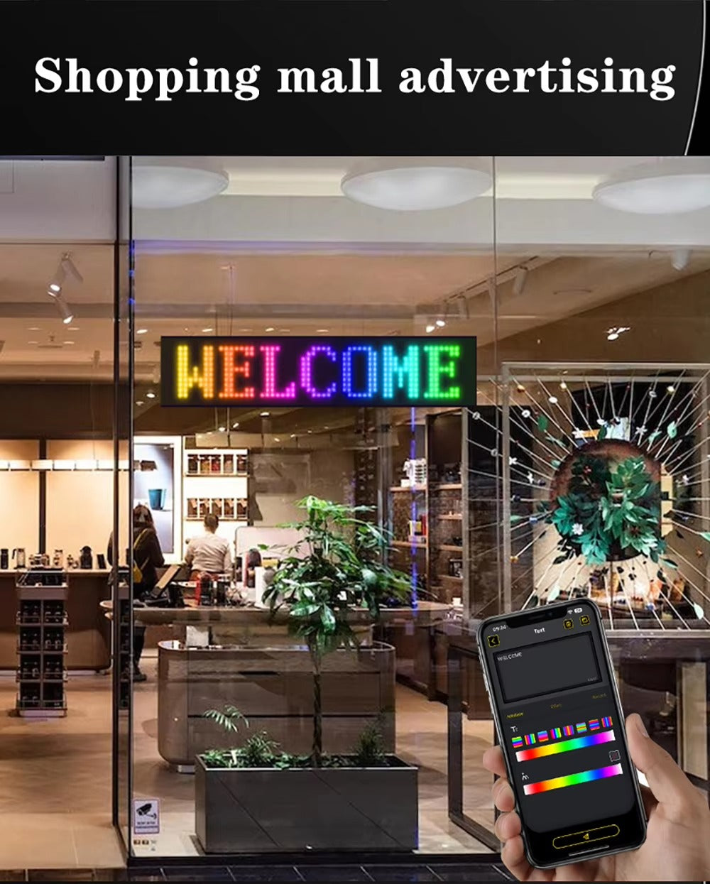 High Quality Flexible LED Matrix Panel with Bluetooth App Control, USB 5V Programmable Display Sign for Car, Storefronts, Bars, and Hotel Decor