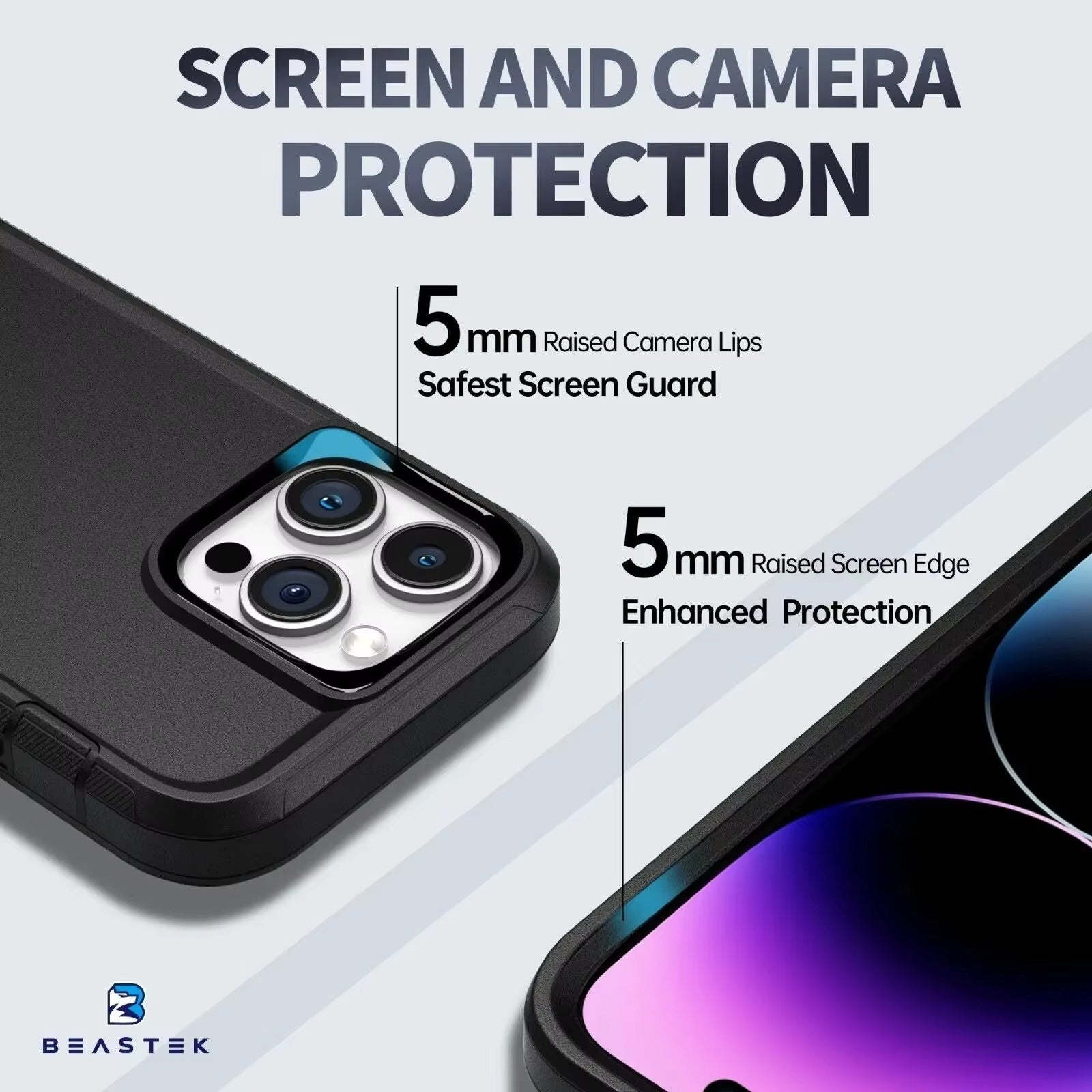 High Quality Apple iPhone Case, MagSafe Compatible, Camera Lens & Screen Protection, Ultra Thin, Shockproof, Magnetic Full All Around Cover – 3-in-1 Rugged Armor Case with Belt Clip & Dual-Layer PC+TPU Protection