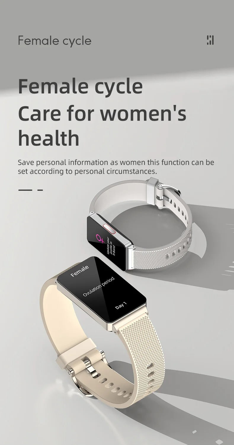 Premium Non-Invasive Blood Glucose Smartwatch – ECG, Heart Rate, Blood Pressure, Oxygen & Temperature Monitor, Waterproof Fitness Tracker with Touchscreen