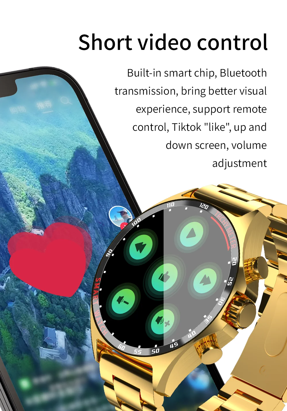 Robust Outdoor Smartwatch for iPhone – NFC Access Control, GPS Positioning, Compass, 400mAh Battery, IP68 Waterproof