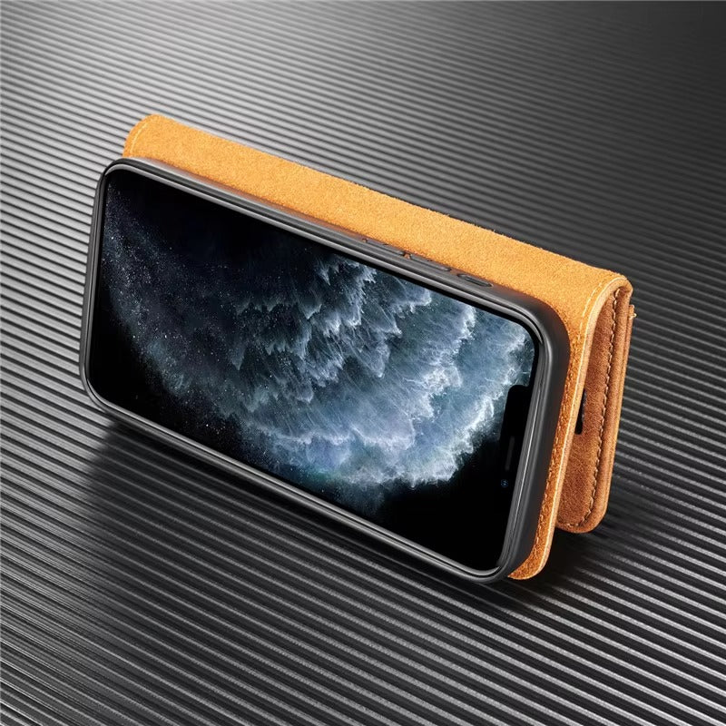 Premium Detachable Leather Apple iPhone Case, MagSafe Compatible, Ultra Thin Magnetic Shockproof Full Protection