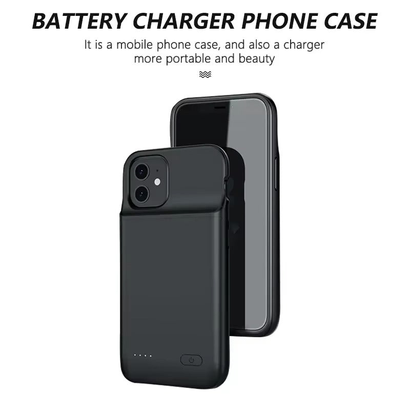 Robuste Apple iPhone Hülle, MagSafe-kompatibel, Kameraobjektiv- und Bildschirmschutz, ultradünne stoßfeste magnetische Rundumschutzabdeckung mit 10000mAh Batterieladegerät
