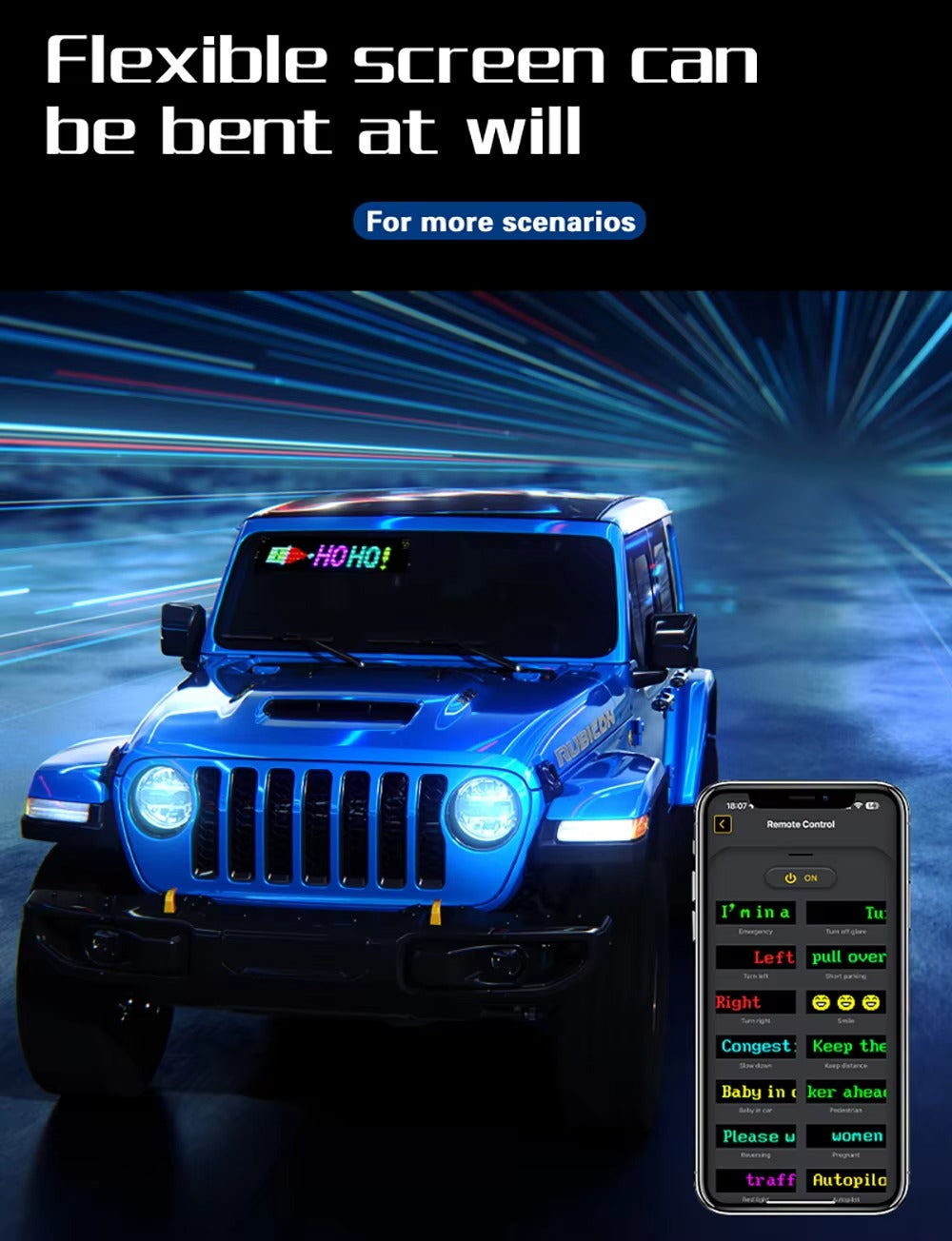 High Quality Flexible LED Matrix Panel with Bluetooth App Control, USB 5V Programmable Display Sign for Car, Storefronts, Bars, and Hotel Decor