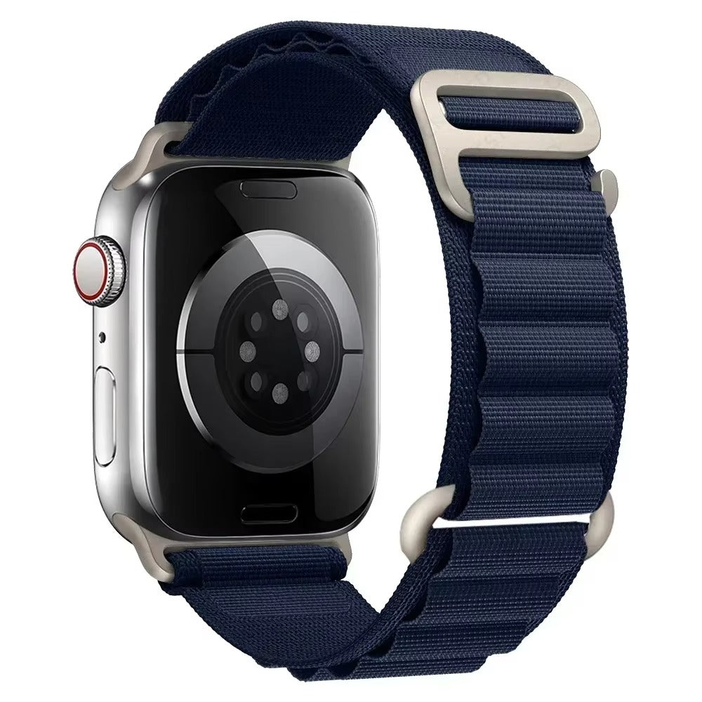 Premium Alpine Loop Nylon Watch Strap – Adjustable G-Hook Bracelet Band with Metal Connectors for 38mm 40mm 41mm 42mm 44mm 45mm 49mm