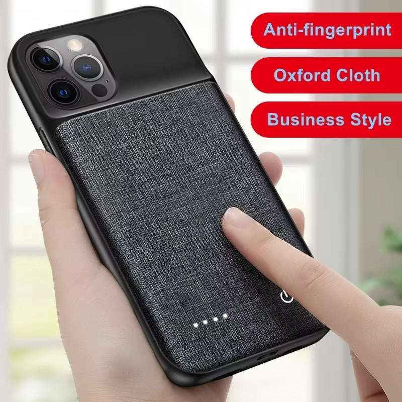 Premium Apple iPhone Case MagSafe Compatible, Camera Lens & Screen Protection, Ultra Thin Shockproof Magnetic Full All Around Protection Cover with 10000mAh Oxford Battery