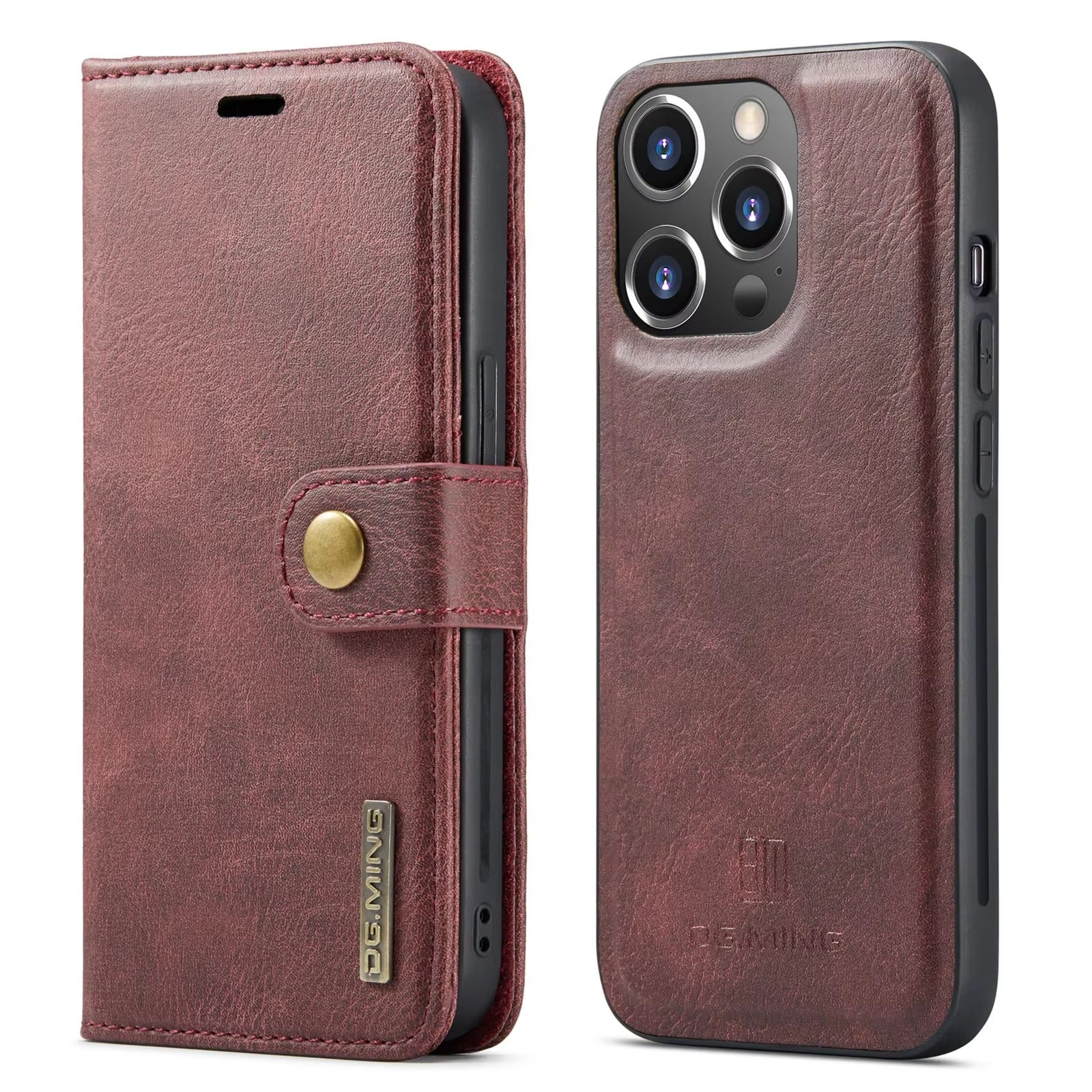 Premium Detachable Leather Apple iPhone Case, MagSafe Compatible, Ultra Thin Magnetic Shockproof Full Protection