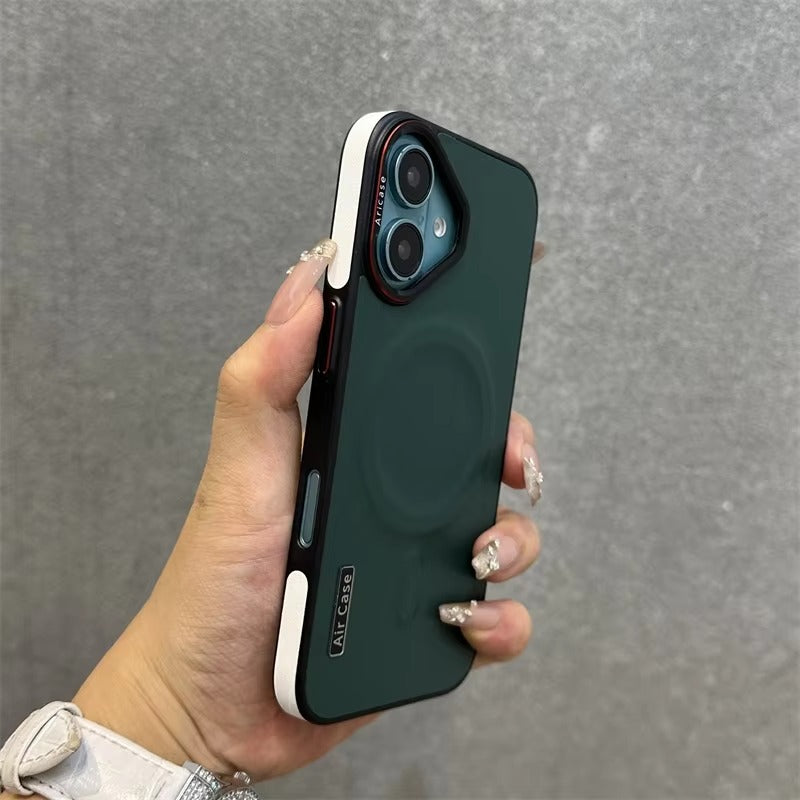 Luxury Apple iPhone Case, MagSafe Compatible, Camera Lens & Screen Protection, Ultra Thin, Shockproof, Magnetic Full All Around Cover – Wireless Charging Lanyard Bumper Case