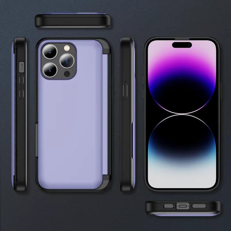 Premium Apple iPhone Hülle, MagSafe-kompatibel, Kameraobjektiv- und Bildschirmschutz, ultra dünn, stoßfest, magnetisch, vollständiger Rundumschutz, vollständige Metall-Schutzhülle