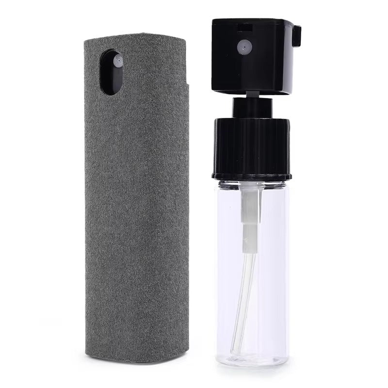 High Quality 2-in-1 Screen Cleaner Spray Reusable Cleaning Cloth for Cell Phones, iPads, Computers, Glasses, and Tablets