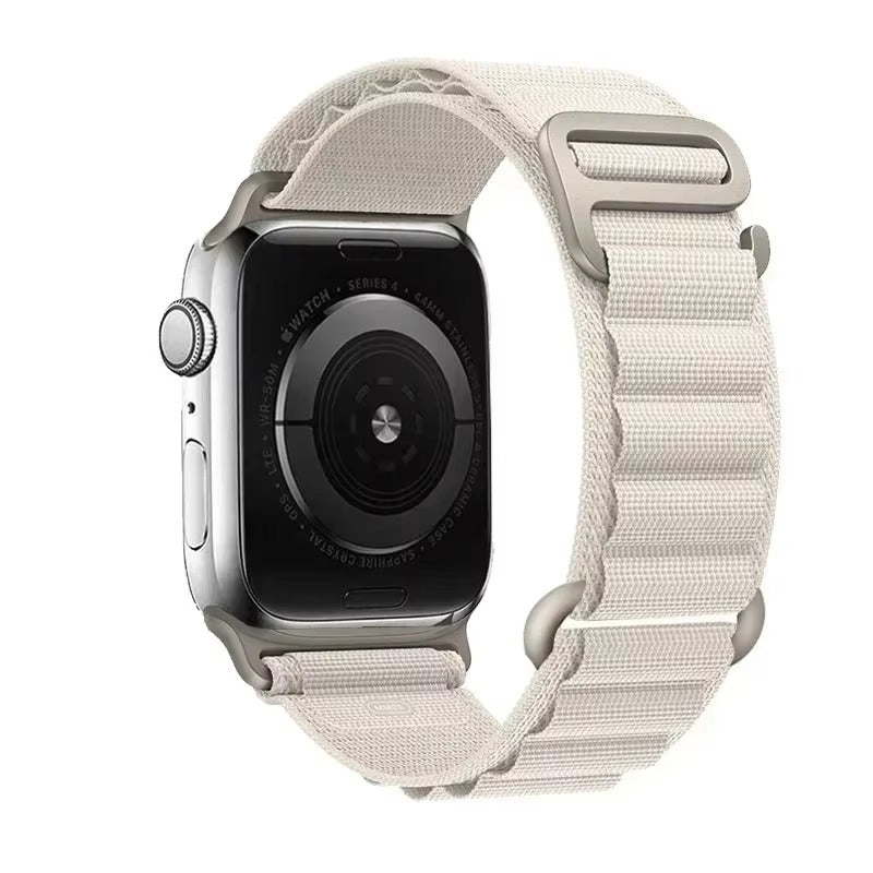 Premium Alpine Loop Nylon Watch Strap – Adjustable G-Hook Bracelet Band with Metal Connectors for 38mm 40mm 41mm 42mm 44mm 45mm 49mm