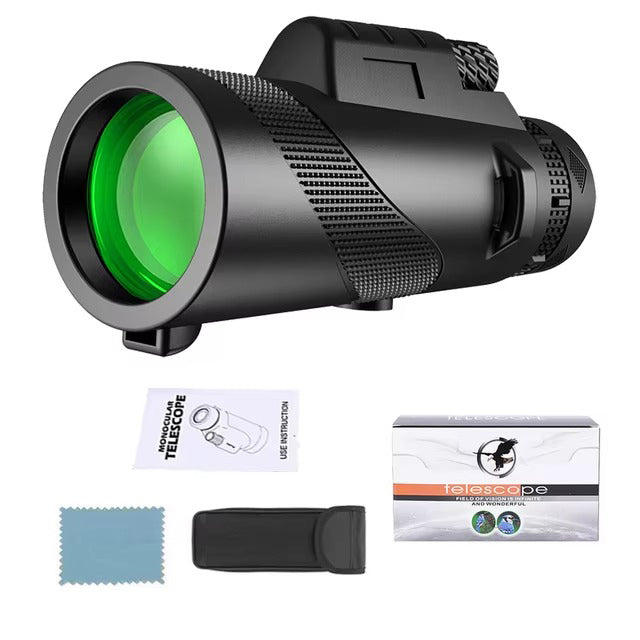 High Quality Portable Zoom HD Telescope – Foldable 5000M Long-Range Mini Monocular for Hunting, Sports, Camping