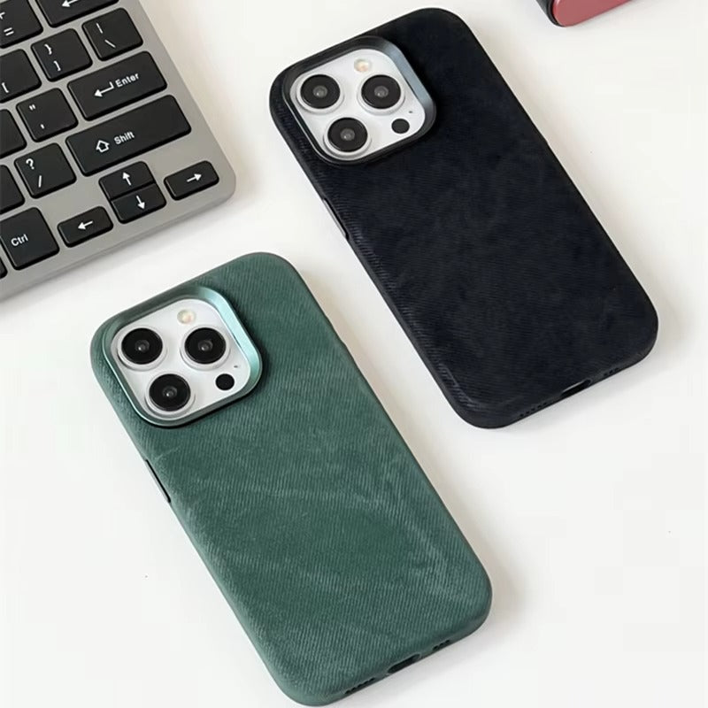 Premium Apple iPhone Case MagSafe Compatible, Camera Lens & Screen Protection, Ultra Thin Shockproof Magnetic Full All Around Protection Cover with Fiber Leather Back